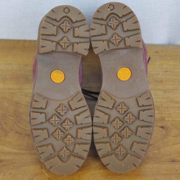 Timberland Kinsley Burgundy Nubuck Leather Boots SIze 8 - Picture 3 of 9